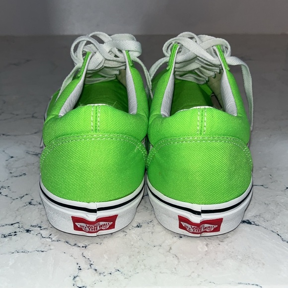 Vans excellent condition old Skool lace-ups in fun neon green - Picture 3 of 6